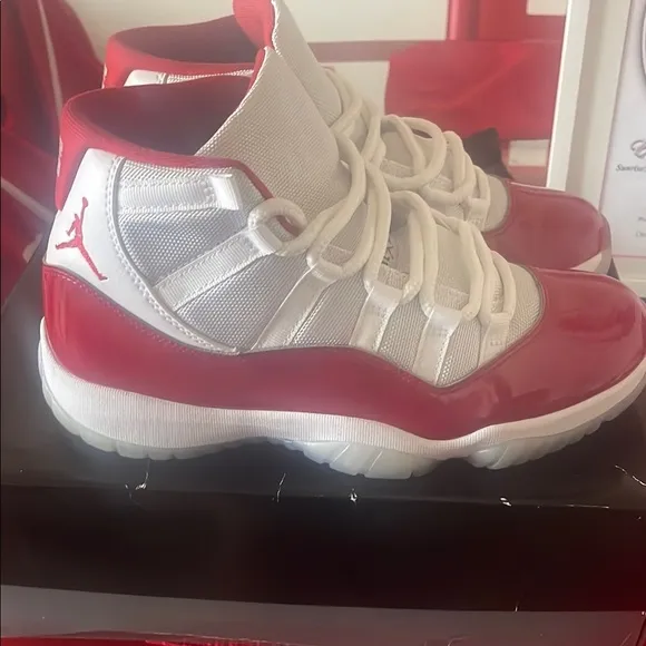 Men’s Red and White Sneakers
