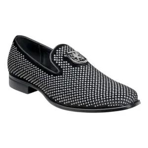 Men's Stacy Adams Swagger Loafers in Black/Silver Size 13 Medium. Used
