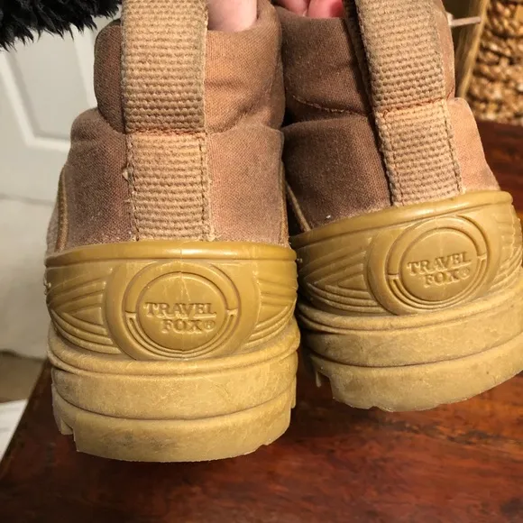 Men’s Travel Fox Brown Canvas Lace Up Sz 10.5
