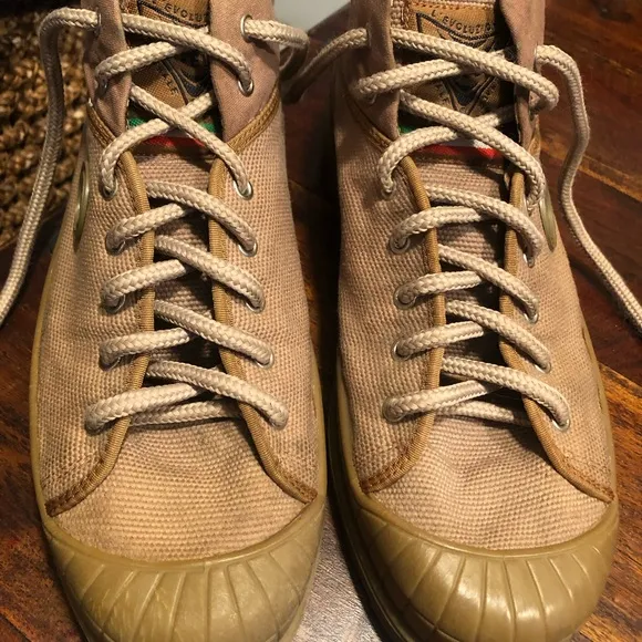 Men’s Travel Fox Brown Canvas Lace Up Sz 10.5
