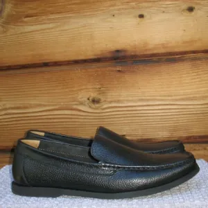 Mens Black Soft Leather Loafer 9