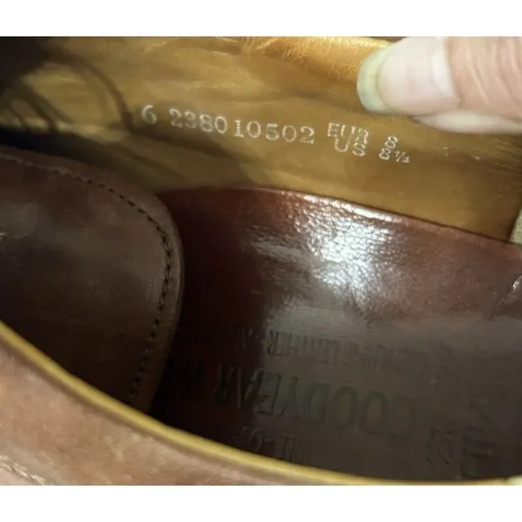 Mephisto Abel Air Relax Goodyear Melt Leather Oxford Mens Brown Shoes US 8.5