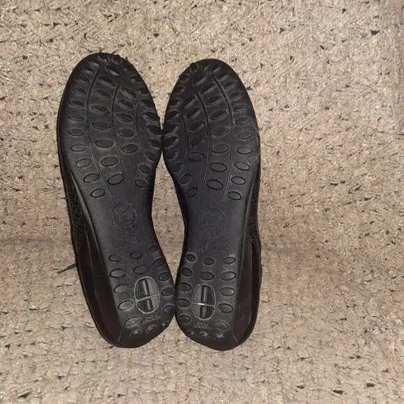 MEPHISTO Air-Jet-Black Leather/Snake Pattern-Lace-Up Sneakers-Sz 9.5-Excellent