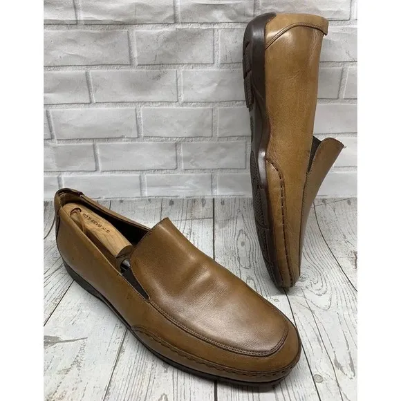 Mephisto Edlef Loafers Shoes Mens 11.5 Brown Leather Slip On Comfort Walking