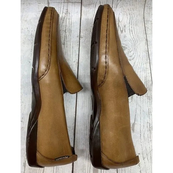 Mephisto Edlef Loafers Shoes Mens 11.5 Brown Leather Slip On Comfort Walking