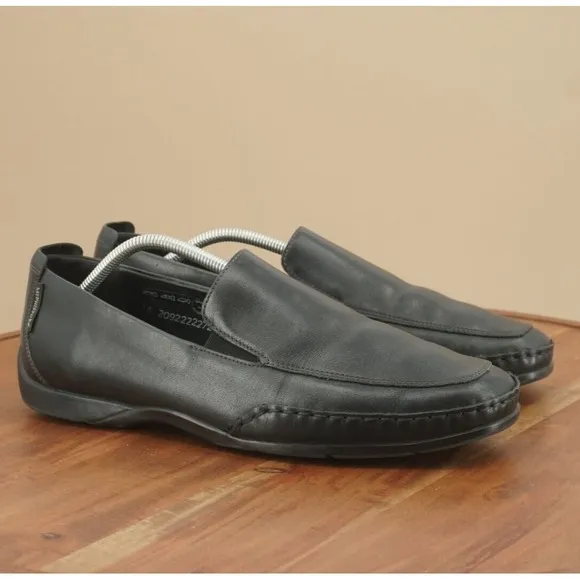 Mephisto Mens Edlef Loafers Slip On Shoes Black Leather Size 12 US