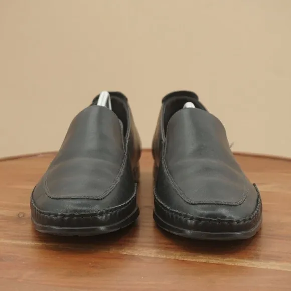 Mephisto Mens Edlef Loafers Slip On Shoes Black Leather Size 12 US