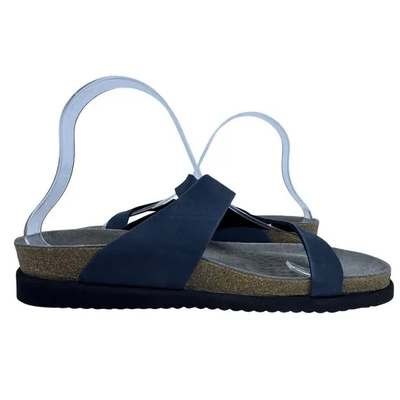 Mephisto Women's Helen Thong Sandal in Navy Leather, Size EU 39 / US 9