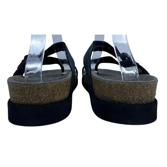 Mephisto Women's Helen Thong Sandal in Navy Leather, Size EU 39 / US 9