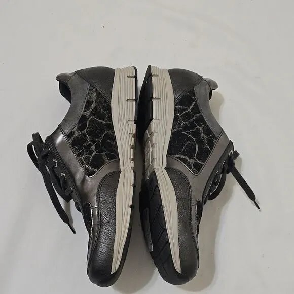 MEPHISTO Black Sneakers with Unique Pattern SIZE 10 US