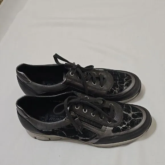 MEPHISTO Black Sneakers with Unique Pattern SIZE 10 US