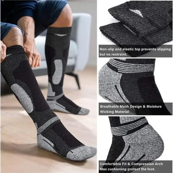 Merino Wool Ski Socks for Cold Weather Hiking Snowboarding Socks Thermal Knee