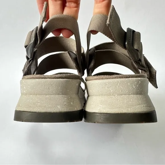 Merrell Alpine Cush Backstrap sandals gray brindle hiking comfort velcro