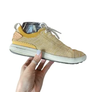 Merrell Women's GRIDWAY Canvas Lace Up Sneakers Yellow Size 7