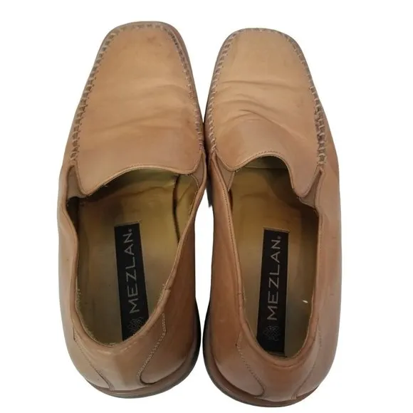 Mezlan Mens 41 EU (US 8) Brown Leather Closed Squa