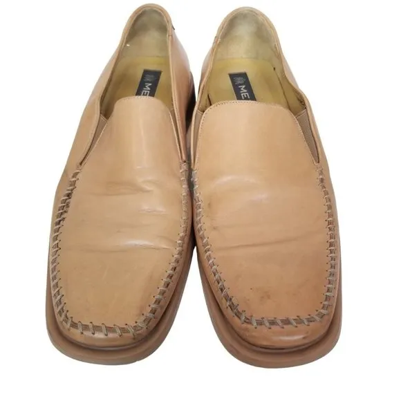 Mezlan Mens 41 EU (US 8) Brown Leather Closed Squa