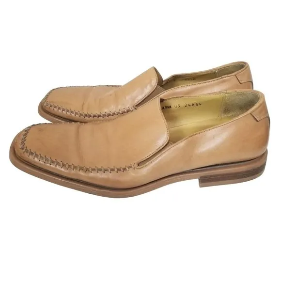 Mezlan Mens 41 EU (US 8) Brown Leather Closed Squa
