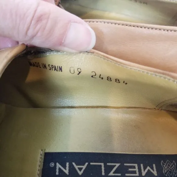 Mezlan Mens 41 EU (US 8) Brown Leather Closed Squa