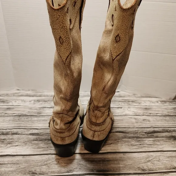 Mia Rhinestone Crinkle boots