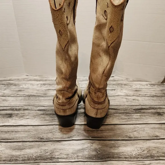 Mia Rhinestone Crinkle boots