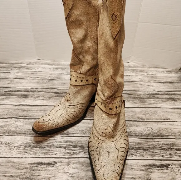 Mia Rhinestone Crinkle boots