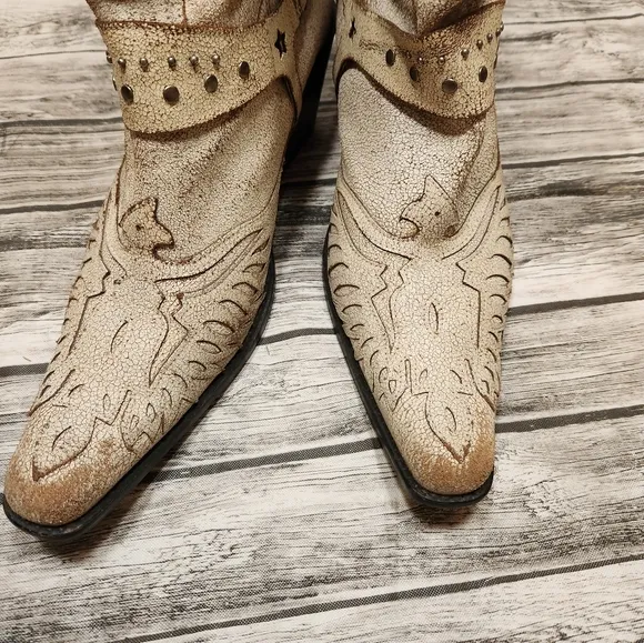 Mia Rhinestone Crinkle boots