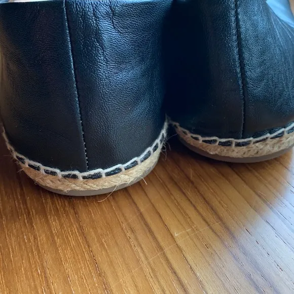 Michael Kors Black Leather Lola Espadrilles White Flowers