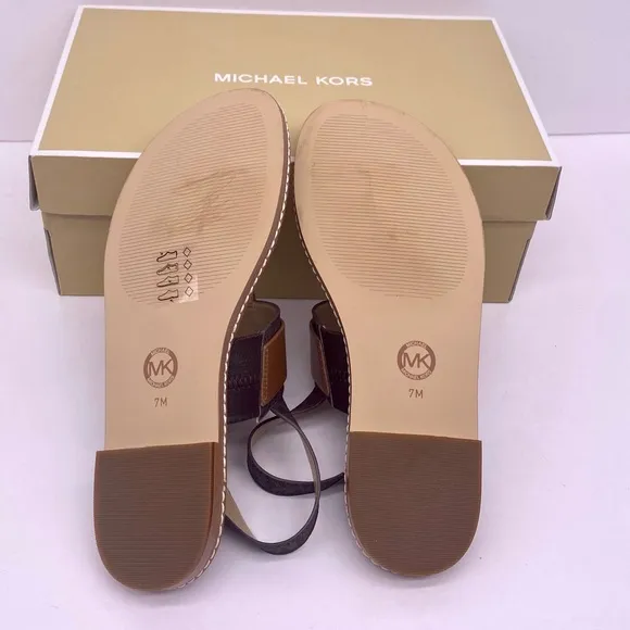 Michael Kors Carmen Thong Sandals Brown