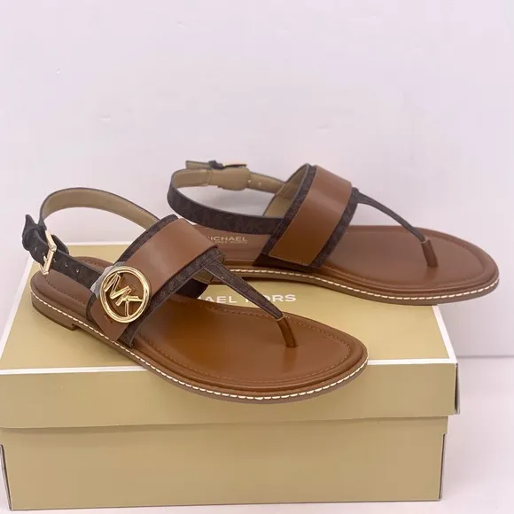 Michael Kors Carmen Thong Sandals Brown
