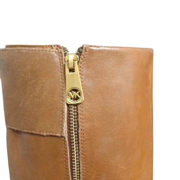 Michael Kors Cognac Buckled Riding Boots Women's Brown Knee High Boots sz 10