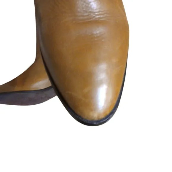 Michael Kors Cognac Buckled Riding Boots Women's Brown Knee High Boots sz 10
