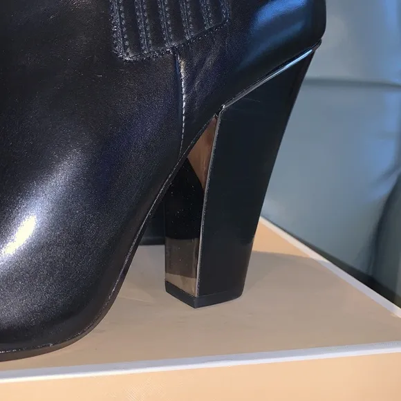 MICHAEL KORS® Collection -Black Lacy Pointed-toe Boots/Booties