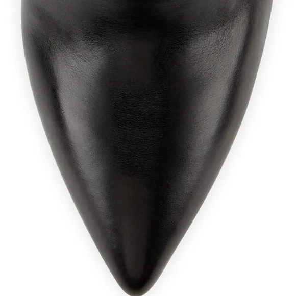 MICHAEL KORS® Collection -Black Lacy Pointed-toe Boots/Booties