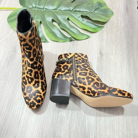 Michael Kors Elsa Mid Bootie Cheetah. Hair-calf  ✨brand new✨ No box