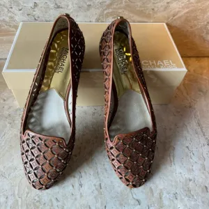 Michael Kors Gold Studded Gabriella loafers