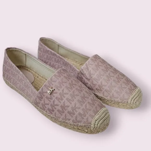 MICHAEL KORS Kendrick Espadrille Slip On Flats Women’s Size 7 Pink Rare NEW