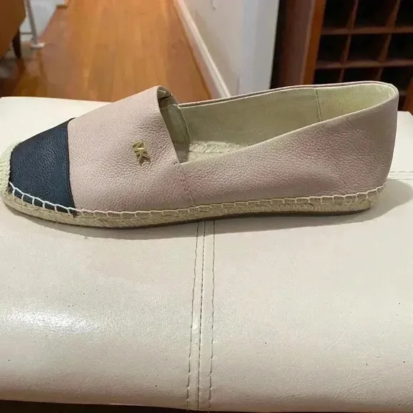 Michael Kors Kendrick Leather Slip- on Espadrilles Sz 8
