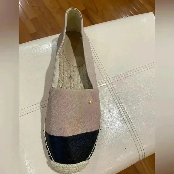 Michael Kors Kendrick Leather Slip- on Espadrilles Sz 8