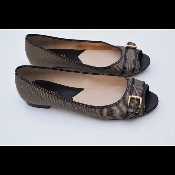 Michael Kors peep toe flats