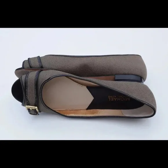 Michael Kors peep toe flats