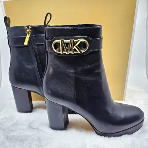Michael Michael Kors Parker MK charm black heel boots  7.5