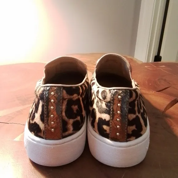 Michael Michael Kors Slip-on Sneakers in Calf Hair Leopard Print - 7.5