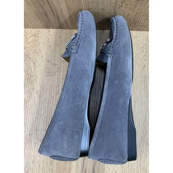 Michael Michael Kors Winsor Loafers Women's 7.5 M Gray Leather Slip On Shoes