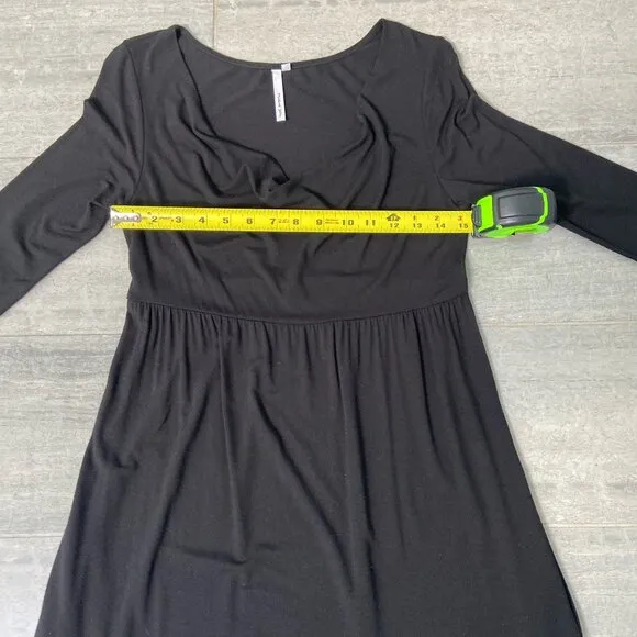 Michael Stars Cowl Neck Soft Jersey Knit Midi Dress Black Size 1(S/M)
