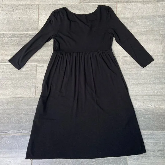 Michael Stars Cowl Neck Soft Jersey Knit Midi Dress Black Size 1(S/M)