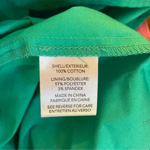 MILLY Nicola Pink Blue Green Tiered Colorblock Cotton Poplin Maxi Dress