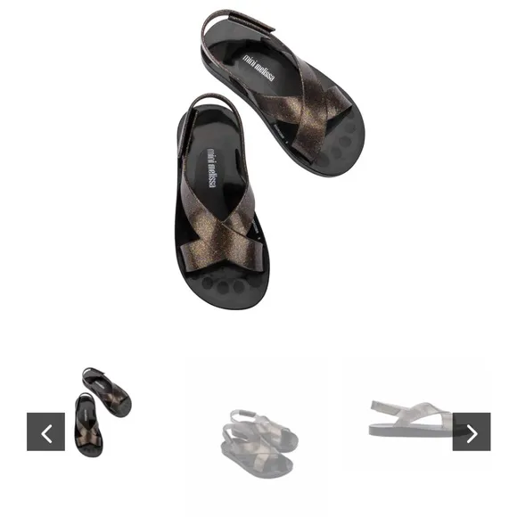 Mini Melissa Friendly Clear/Black/Multi Toddler Sandals Size 7