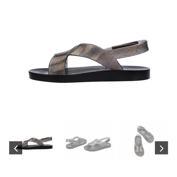 Mini Melissa Friendly Clear/Black/Multi Toddler Sandals Size 7