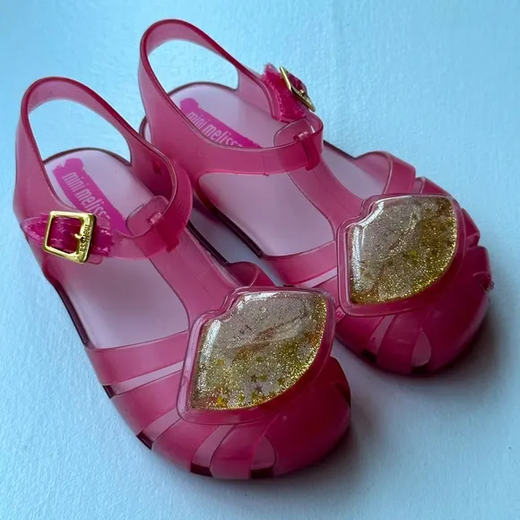 Mini Melissa Girl's Aranha Lip Sandals size toddler 10 NWT