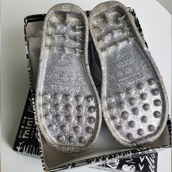 Mini Melissa rainbow star liquid sparkle jelly shoes sandals toddler 9 girls